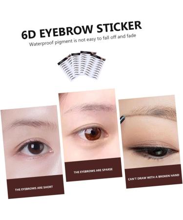 FRCOLOR 10 Pcs Eyebrow Stickers Makeup Gadgets Temporary Makeup Brow Sticker Transfer Stickers Natural 4d 21x15cmx2pcs Brownx2pcs - Buy Online on GoSupps.com
