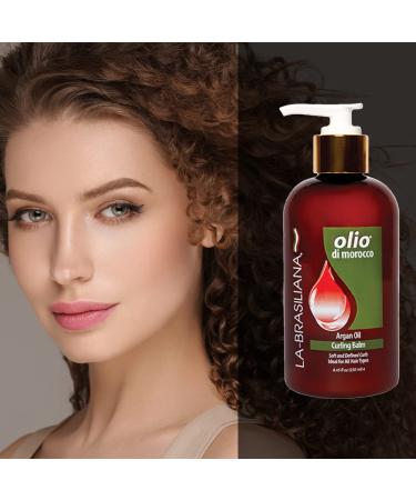 La-Brasiliana Olio Di Morocco Curling Balm 8.45 fl.oz. | Best Curl Enhancing Product - Buy Online on GoSupps.com
