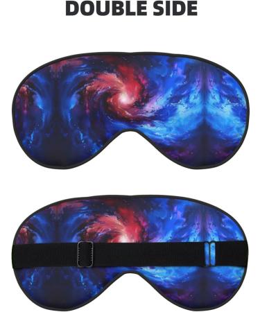 Red Blue Galaxy Print Eye Mask | Ultra-Soft & Light-Blocking for Restful Sleep - International Shipping Available - Buy Online on GoSupps.com