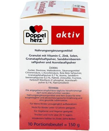 Doppelherz Hot Pomegranate + Sea Buckthorn + Acerola Active - 10 | Boost Immunity & Wellness | International Shipping Available - Buy Online on GoSupps.com