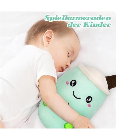 Dreafly Bubble Tea Plush Pillow Doll - 24cm Soft Toy for Home & Car Ornaments - Children's Gift Toy - Green Round Eyes - Buy Online on GoSupps.com