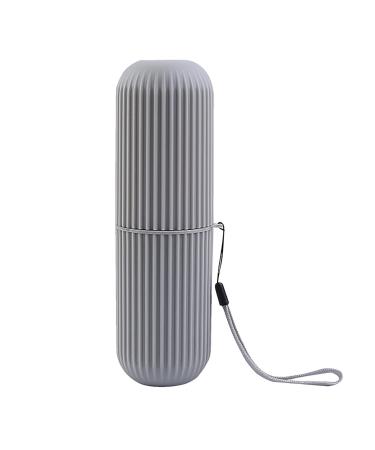Toothbrush travel case toothbrush holder travel case |Dustproof toothbrush travel containers-multifunctional travel toothbrush mug organizer for home travel business camping school gray