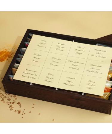 CADEAUX.COM - Small Engraved Spice Box - Good Spices - 36 Spices of the World - Customizable Box with First Name + Message - Gift Idea for Mom - Mother's Day Gift - Gift Idea for Women - Buy Online on GoSupps.com