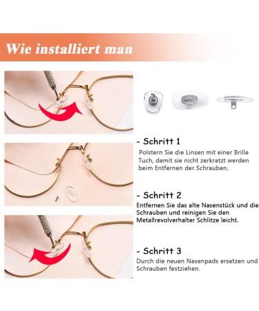 Mesee 150 Pairs Glasses Nose Pads Set | Soft PVC Slide-Resistant Pads for Glasses & Sunglasses | Complete Glasses Repair Kit with 15 Sizes & Screw System - Buy Online on GoSupps.com