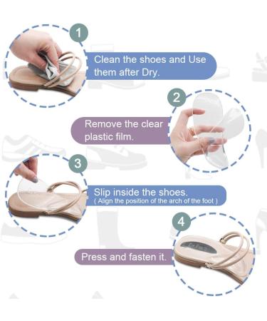 Dr. Foot Arch Support Inserts for Plantar Fasciitis Relief - Gel Arch Insoles for Men and Women - Small Clear - Buy Online on GoSupps.com