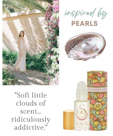 Pearl Perfume Oil Roll-On by Sage- 1/8 oz Vegan & Cruelty-Free Subtle Scent Vanilla Sandalwood Musk Pearl 1/8 oz Perfume Oil Roll-On - Buy Online on GoSupps.com