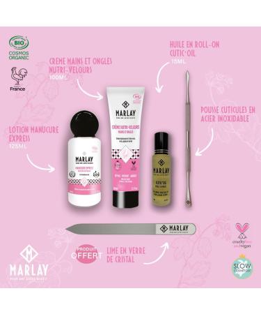Marlay Cosmetics - Mon Rituel Beaut Kit - Women's Gift Box - Hand Cream Nail Lotion & Cuticle Oil - Manicure Care - Beauty Kit Gift Idea - Made in France - Buy Online on GoSupps.com