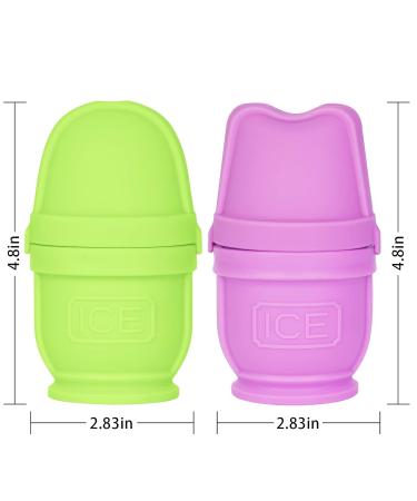 BFASU 2 Pack Ice Roller for Face and Body - Facial Beauty Tool for Skin Care (Green + Purple) - Buy Online on GoSupps.com