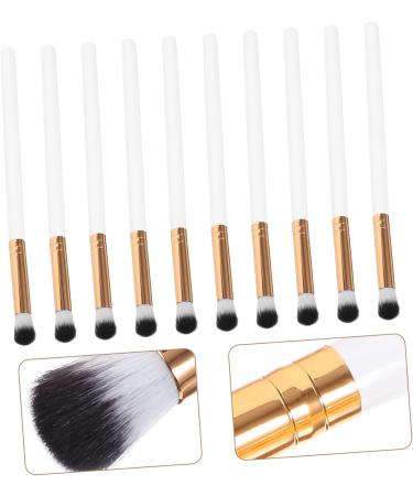 Healeved 10pcs Makeup Brush Makeup Eye Brush Eye for Makeup Concealer Brush White Wooden Handle - Buy Online on GoSupps.com