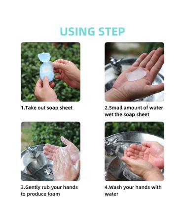 BAIKAFU 9 Boxes (450 Sheets) Paper Soap Sheets for Hand Washing - Portable & Disposable Travel Soap for Camping, Hiking & Outdoor Activities - Buy Online on GoSupps.com
