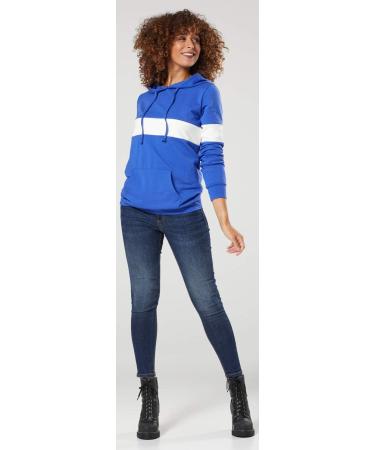 Happy Mama Women's Nursing Hoodie Breastfeeding Maternity - Royal Blue & White - Size 10 - Buy Online on GoSupps.com
