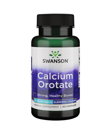 Swanson Calcium Orotate 85 Milligrams 60 Capsules