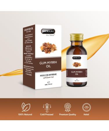 Hemani Gum Myrrh Essential Oil 30ml Zayt al-Mirrah - 100% Natural Cold-Pressed Halal | Commiphora molmol | Pure & Undiluted | Promotes Relaxation & Wellness. - Buy Online on GoSupps.com