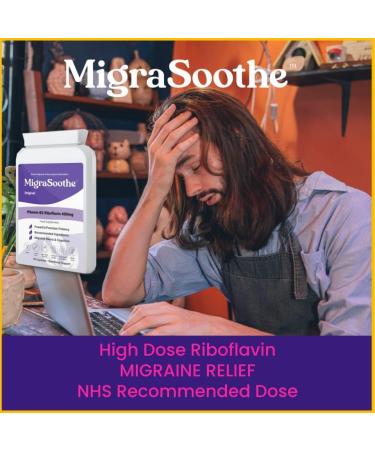 Premium Vitamin B2 Riboflavin 400mg Capsules for Migraine Support & Energy - Vegan Formula, UK Made - 90 Count - Buy Online on GoSupps.com