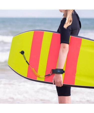 WOOWAVE Bodyboard Leash - Premium Coiled Surf Leash for Bodyboarding in Yellow - Buy Online on GoSupps.com