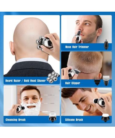 Head Shavers for Bald Men | Wjiang 6 in 1 Electric Razor - Cordless Wet Dry Skull Shaver | 7D Floating Rechargeable - Perfect Father's Day Gift - Buy Online on GoSupps.com