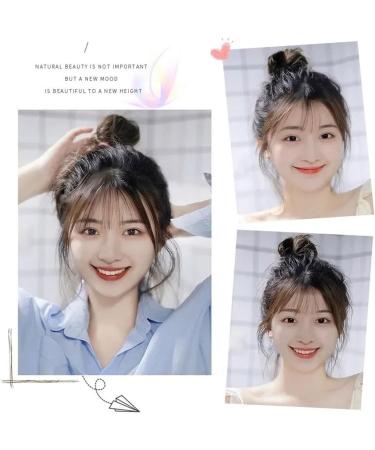 Bangs Hair Clip Fake Air Bangs Hair Styling Tools Hair Clip-In Extension Synthetic Hair Fake Fringe Natural False Hairpiece Women Clip In Bangs Bangs Clip in Hair(Color:Style1 dark browm) - Buy Online on GoSupps.com