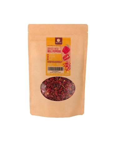 Gourmanity 4 oz Dried Red Bell Peppers, Dehydrated Red Bell Pepper, Dried Chopped Bell Peppers, Dried Bell Pepper, Red Dried Bell Peppers, Dried Bell Peppers Flakes, Red Bell Pepper, All Natural