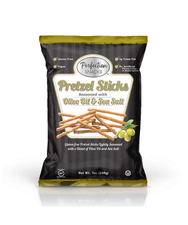 Perfection Snacks Gluten Free Pretzels (Olive Oil & Sea Salt, 3 Count / 7oz) Olive Oil & Sea Salt 7 Ounce (Pack of 3)