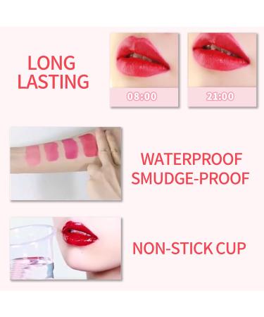ZSSEMEI Lip Stain Tint Set - Mini Liquid Lipstick for Hydrating Cheeks and Eyes - Waterproof & Long Lasting - Easy Application Shimmery Natural Lip Gloss - Sexy Lip Color Makeup (1 APPLE) - Buy Online on GoSupps.com