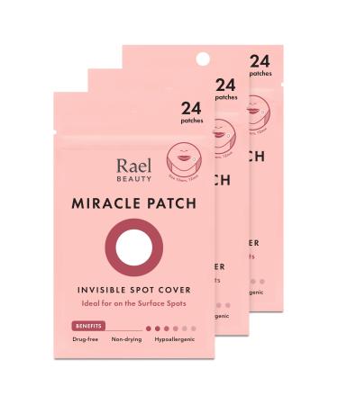 Rael Pimple Patches Miracle Invisible Spot Cover - Hydrocolloid Acne Pimple Patches for Face, Blemishes and Zits Absorbing Patch, Breakouts Spot Treatment for Skin Care, Facial Stickers, 2 Sizes (72 Count)