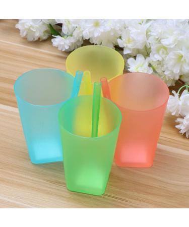 Heallily Candy Color Sippy Cups - Set of 4 Trainer Cups for Kids | Infant Water Feeding Cup with Practical Straw - Buy Online on GoSupps.com