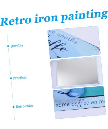 EXCEART Sheet Coffee Tin Painting Vintage Posters Coffee House Metal Sign Cafe Wall Decor Old Fashioned - Buy Online on GoSupps.com