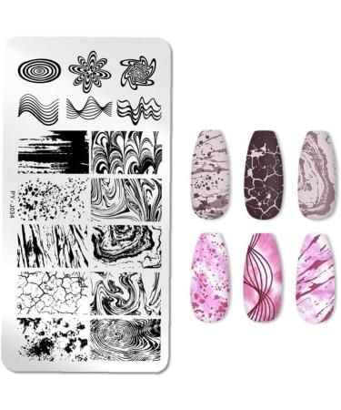 Nail Stamping Plates - Marble Pattern Stainless Steel Nail Art Stencil Tools for Perfect Designs - Buy Online on GoSupps.com