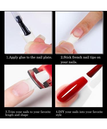 YAWALL French Nail Tips 500 PCS White Half Cover False Nails - DIY Finger Extension - Buy Online on GoSupps.com