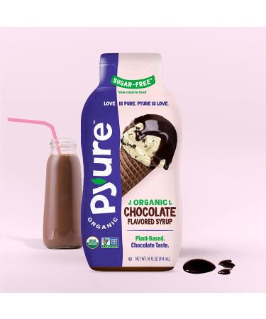 Pyure Organic Chocolate Syrup - Sugar-Free  Keto Friendly  1 Net Carb  14 Fl. Oz - Buy Online on GoSupps.com