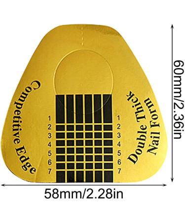 Nail Forms | Horseshoe Shaped Nail Extension Stickers with Numbers Marked | Nail Tape for Professional Use Nail Shaper for Nail Art DIY Nail Extension Tips Horseshoe Paper Holders 100 Pieces - Buy Online on GoSupps.com