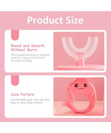 3 Pack Kids U-Shaped Toothbrush Food Grade Soft Silicone Brush Head 360 Whole Mouth Manual Training Tooth Brush for Toddlers and Children 2-12 Years Old(Blue Pink Purple) - Buy Online on GoSupps.com