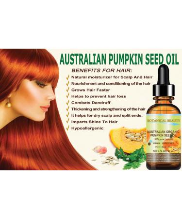 Buy Organic Pumpkin Seed Oil - 100% Pure Cold Pressed Carrier Oil for Face Skin Hair Nails | Botanical Beauty 4 Fl. oz. (120 ml - Buy Online on GoSupps.com