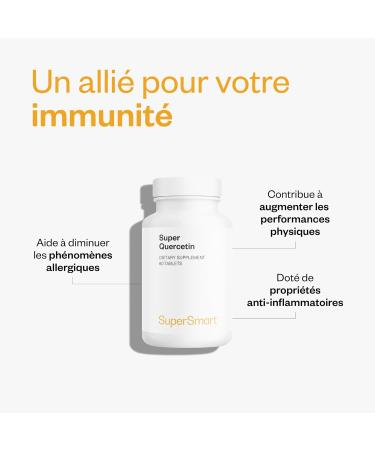 Super Querc tine - Diminue les Allergies - Renforce l'Immunit - 70% Mieux Absorb que la Querc tine Classique - 60 g lules vegan - Supersmart - Buy Online on GoSupps.com