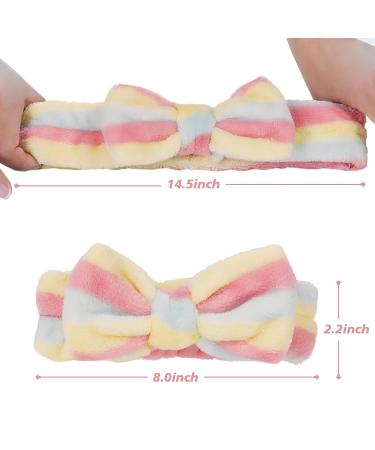 Spa Headband Bow Facial Makeup Headband (9 Pcs) - Soft Headband for Shower & Face Washing - Includes 5 Gift Bags - Ideal Gift for Women/Girls - Buy Online on GoSupps.com
