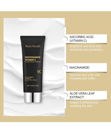 oihgerg 2Pcs Niacinamide Vitamin C Black Tube Skin Cream Five Vitamin C Simple Face Cream Multifunctional Smooth Moisturizing Niacinamide Makeup Cream - Buy Online on GoSupps.com