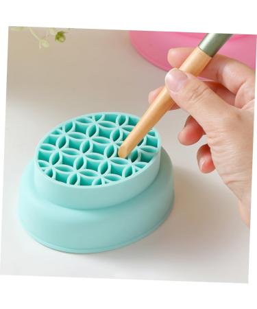 FRCOLOR Make up Brush Cleaning Solution Foundation Brush Cleaner Makeup Brush Cleaning Bowl for Makeup Tools Silicone Brush Cleaning Bowl Foldable Dryer Storage Rack Detergent Cleaning Pad - Buy Online on GoSupps.com