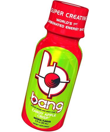 Bang Energy Shots  Candy Apple Crisp  World's 1st Carbonated Energy Shot with Super Creatine  3 Fl Oz  (Pack of 24) - Buy Online on GoSupps.com