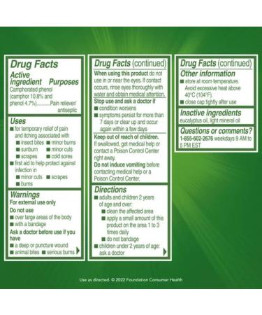 Campho-Phenique Antiseptic Liquid 3/4 oz (Pack of 2) - Effective Antiseptic Treatment - Buy Online on GoSupps.com