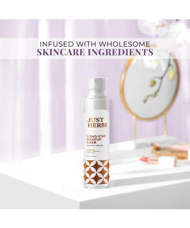 Just Herbs Long Stay Non Sticky Makeup Fixer Setting Spray for Face Makeup with Aloevera and Green Tea 100 ml - Buy Online on GoSupps.com