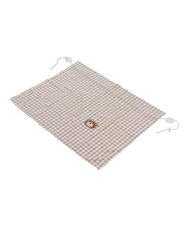 Car Sun Shade Curtain Cartoon Car Curtain Cotton Foldable Indoor (Plaid Coffee Bear Style) Plaid coffee bear style Plaid coffee bear style
