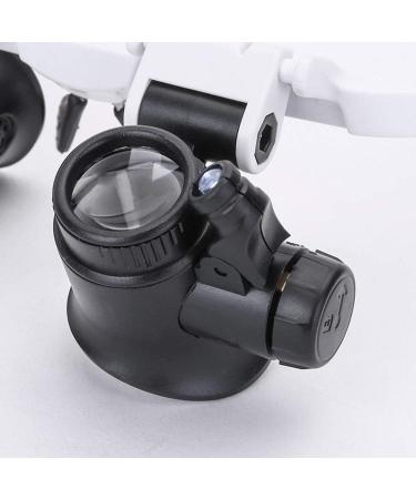 Magnifying Tool Loupe Magnifier Measurement 8X 23X -Mounted ABS Lens Watch Repair Portable Double Eye Glasses Durable Retractable Led Good Times - Buy Online on GoSupps.com