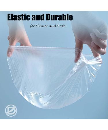 50 PCS Waterproof Disposable Shower Caps for Women and Men - Clear Plastic Hair Cap for Bath, Dye, Deep Conditioning - Portable for Spa, Hotel, Travel - Buy Online on GoSupps.com