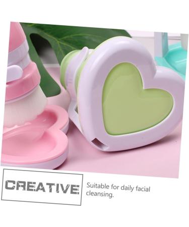 MERRYHAPY 1pc Face Brush Applicator Bottle Face Wash Brush Facial Brush Face Exfoliator Brush Facial Brush Manual Cosmetic Brush Scrubber Manual Facial Brush Fiber Wool 11x8cm Green - Buy Online on GoSupps.com