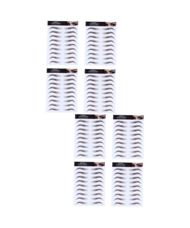 Didiseaon 8 Pcs Eyebrow Stickers Eyebrows Eyebrow Peel off Green Lashes Fake Water Transfer Paper with Soy Ink 21x15cmx2pcs Brownx2pcs