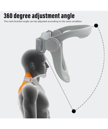 Tyenaza Neck Brace Neck Support Posture Corrector Neck Brace 360 Degree Adjustable Cervical Traction Device for Pain Pressure Relieve Grey - Buy Online on GoSupps.com