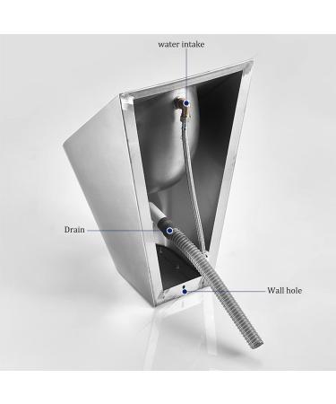 Commercial Flushing Type Men's Urinal 304 Stainless Steel Wall-Mounted Smart Contact-Free Urinal Funnel Automatic Flush Valve Toilet Vertical High-Efficiency Urinal fo - Buy Online on GoSupps.com