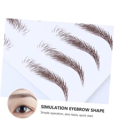 Didiseaon 5pcs Eyebrow Stickers Temporary Brow Tattoos Eyebrow Transfer Stickers Piece of Paper Miss Cosmetic 21x15cm Brown - Buy Online on GoSupps.com