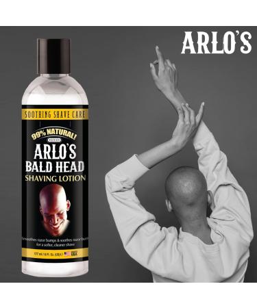 Arlo's Bald Head Shaving Lotion 6 oz - Smooth and Nourishing Shave Solution - Buy Online on GoSupps.com