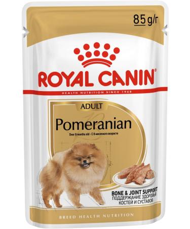 ROYAL CANIN Pomeranian Adult in Loaf Wet Dog Food Pouches - 12 x 85g - Buy Online on GoSupps.com